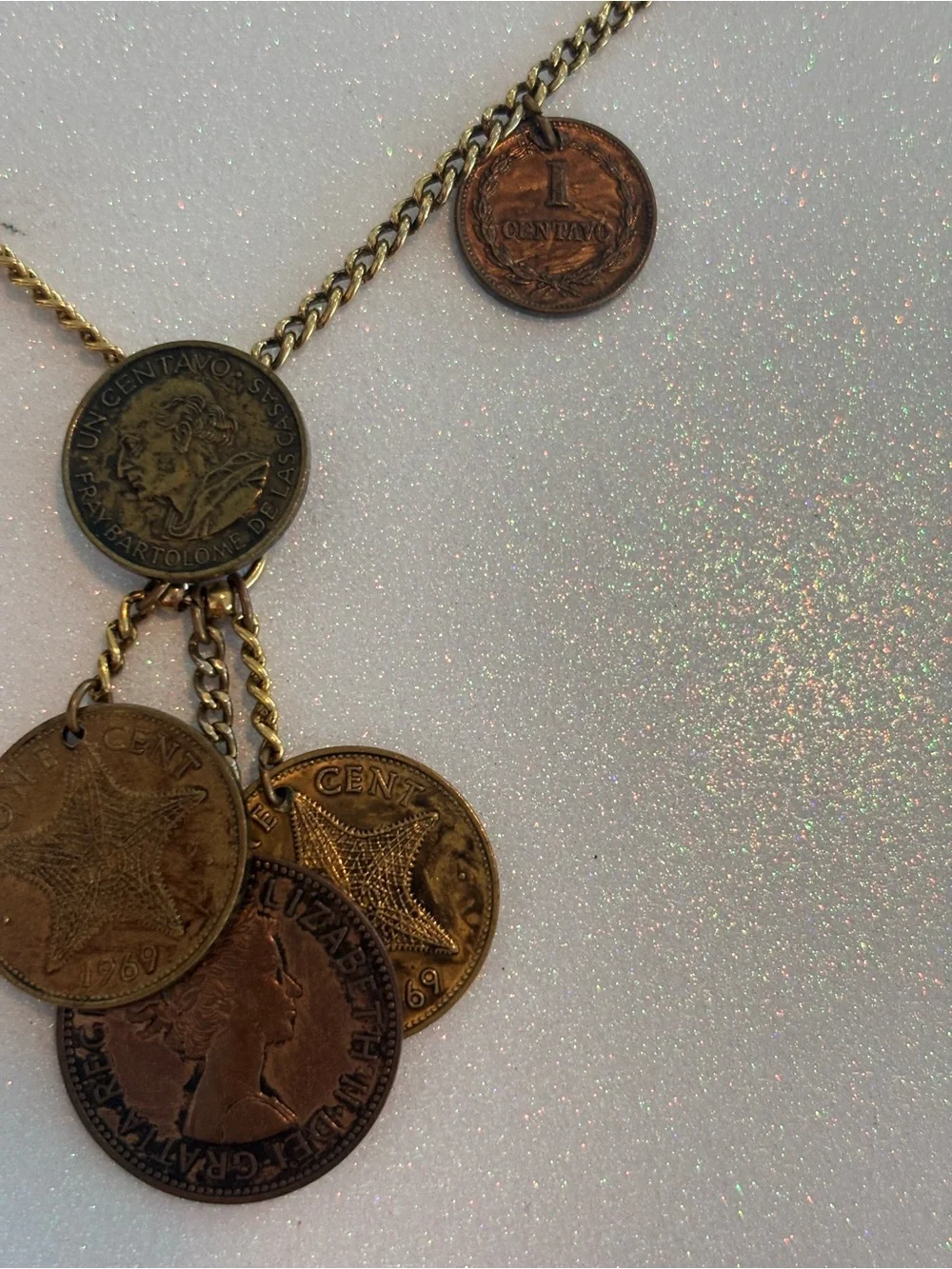 Vintage Coin Tassel Necklace